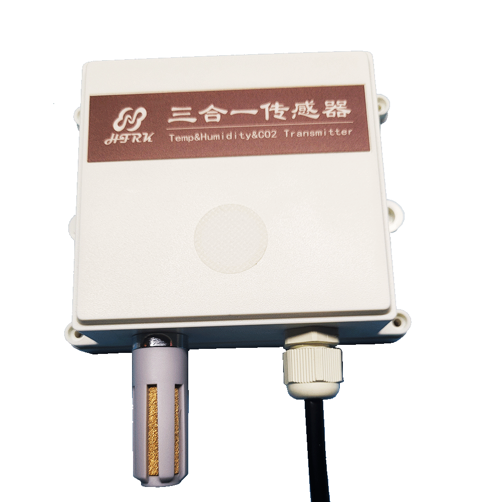 温湿度二氧化碳三合一传感器，标准Modbus RTC协议
